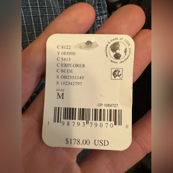 NWT Free People We The Free Atlas Parachute Jeans Explorer striped blue - Medium - Picture 11 of 11